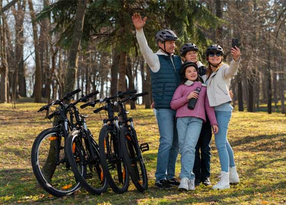 Paseos en bicicleta en familia